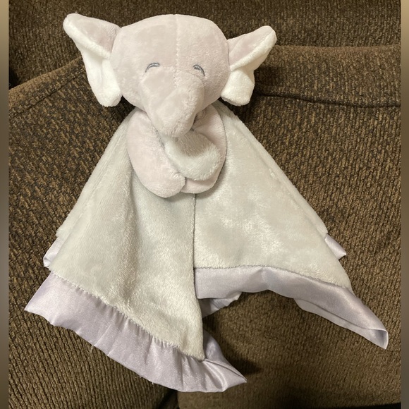 Carters Gray Elephant Plush Lovey Baby Security Blanket - Picture 3 of 9
